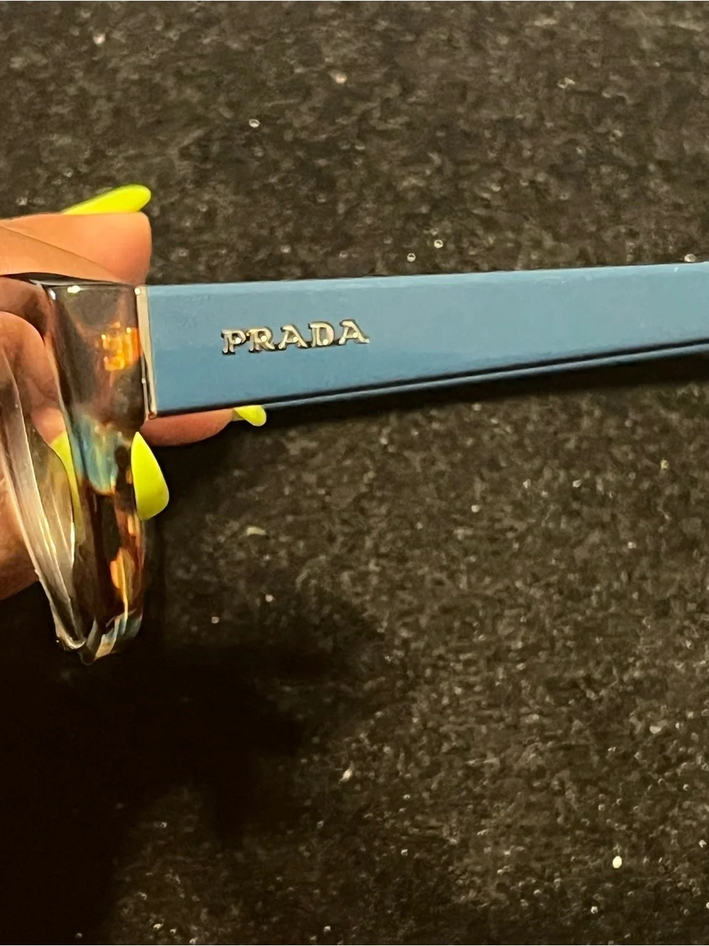 Prada women Multicolor Tortoiseshell Eyewear Frames - Blue Temples